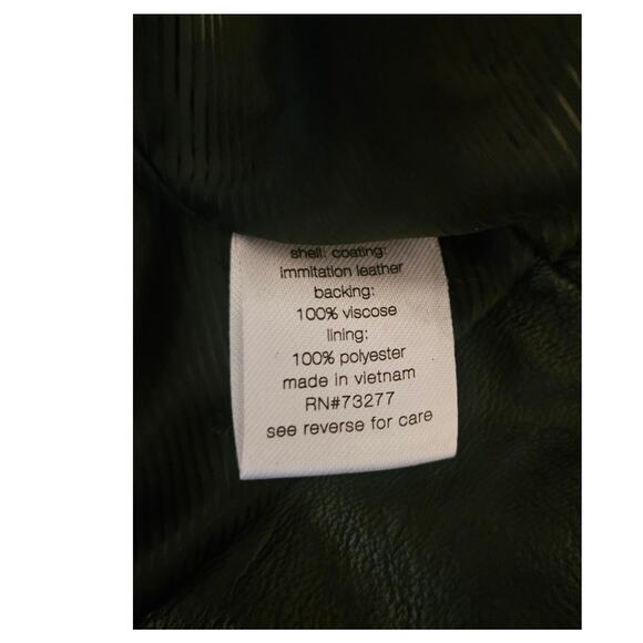 ELIZABETH AND JAMES WOMEN'S FAUX LEATHER MOTO JACKET BLACK SIZE XS - Picture 3 of 3